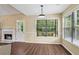 Dining area with bright windows and adjacent view of the outdoor deck at 1039 Megan Ct, Sugar Hill, GA 30518