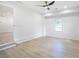 Open bedroom design with neutral color, ceiling fan and natural light at 2975 Rollingwood Se Ln, Atlanta, GA 30316