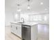 Stylish kitchen island with stainless steel appliances and quartz countertops at 2975 Rollingwood Se Ln, Atlanta, GA 30316
