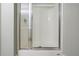 Enclosed shower with clear glass door, and modern fixtures for a spa-like experience at 4567 Parkway Cir, Atlanta, GA 30349
