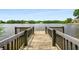 A wooden dock sits on the water, offering lake access and views of the surrounding shoreline at 507 Cross Creek Pt, Stone Mountain, GA 30087