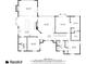 Detailed first floor plan showing open-concept living area and gourmet kitchen at 507 Cross Creek Pt, Stone Mountain, GA 30087