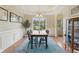 Elegant dining room with natural light, wainscoting, and stylish decor at 113 Westchester Xing, Canton, GA 30115