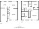 Combined floor plans showing layout of the first and second floors of the home at 7070 Ravenwood Ln, Lithonia, GA 30038