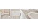 Bathroom with a shower/tub combo and double sink vanity at 946 Redan Trce, Stone Mountain, GA 30088