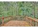 Wooden deck with a view of a wooded area at 118 Hardy Water Dr, Lawrenceville, GA 30045
