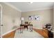 Cozy home office with hardwood floors and natural light at 411 Hickory Fairway Ct, Woodstock, GA 30188