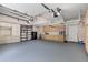 Spacious garage with ample storage cabinets and work area, providing organized space at 1078 Shady Valley Ne Pl, Atlanta, GA 30324
