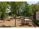 Community outdoor seating area with mature trees providing shade at 77 Delmont Ne Dr, Atlanta, GA 30305