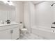 Clean bathroom with tiled shower, modern fixtures, and vanity with sink at 2445 Hidden Creek Rd, Kennesaw, GA 30152