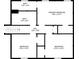 Floor plan depicting the primary bedroom, two other bedrooms, two bathrooms, and a hall at 2445 Hidden Creek Rd, Kennesaw, GA 30152