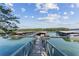 Picturesque view of a marina with multiple boat slips and a wooden walkway to the docks at 615 Lovinggood Trl, Woodstock, GA 30189
