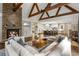 Open floor plan showcasing the living room, kitchen, and dining area with fireplace at 816 Blackfoot Trl, Suwanee, GA 30024