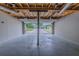 Spacious two-car garage is an empty blank canvas with a view to the outside at 159 Aztec Se Way, Acworth, GA 30102
