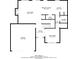 Detailed floor plan layout showcasing the spacious living room, kitchen, and dining area dimensions at 806 Chelsea Wood Ct, Stockbridge, GA 30281