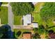 Aerial shot captures the beautiful home with a detached garage and large backyard at 941 Shirley Se St, Smyrna, GA 30082