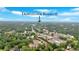 Scenic aerial view towards Downtown Roswell highlighting the city's green surroundings at 12 Pine St, Roswell, GA 30075