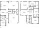 Layout showcasing kitchen, living, dining, garage, sitting room, and upstairs bedrooms and laundry at 12 Pine St, Roswell, GA 30075