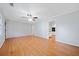 Open-concept living area with hardwood floors and views into other rooms at 3047 Hudson Ct, Decatur, GA 30033