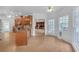 View of the kitchen showcasing the breakfast bar, stainless steel appliances, and an open layout at 3140 Thoreau Ct, Loganville, GA 30052