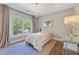 Charming bedroom featuring hardwood floors, large windows, and a stylish chandelier at 3834 Chamblee Dunwoody Rd, Atlanta, GA 30341
