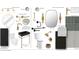 A powder room and main guest bathroom features a mirror, faucet, vanity, and shower with green tile walls at 1115 Ralph Ne Rd, Atlanta, GA 30324