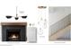 Selection of interior elements, including fireplace, light fixtures, and stairs for a cohesive design at 1115 Ralph Ne Rd, Atlanta, GA 30324