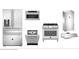 Stainless steel Bertazzoni kitchen appliances, including a refrigerator, microwave, dishwasher, oven, and range hood at 1115 Ralph Ne Rd, Atlanta, GA 30324