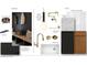 Features include an oak bench, ebony vertical slat panelled wall, Zellige-look backsplash, and Calacatta Quartz countertops at 1115 Ralph Ne Rd, Atlanta, GA 30324