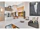 Open-concept lobby with marble flooring, large windows, and a modern artistic aesthetic at 2881 Peachtree Ne Rd # 1202, Atlanta, GA 30305