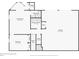 Basement layout featuring a living room, bathroom, laundry room, bedroom, and garage space at 405 Forest Valley Road, Sandy Springs, GA 30342