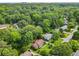 Aerial view of the property showcasing the neighborhood's lush tree coverage at 621 Windgrove Se Rd, Marietta, GA 30067