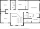 Floor plan depicting the layout of the second level with bedrooms and laundry area at 1975 Fairway Close Ter, Lawrenceville, GA 30043
