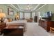 Large bedroom with two beds, tray ceiling, and a seating area by the window at 2117 Stephens Walk, Dunwoody, GA 30338