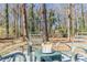 Patio seating with end table and drinks at 442 Mountain Park Trl, Stone Mountain, GA 30087