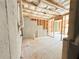 Unfinished basement area with stud framing, concrete foundation, insulated ceiling and exposed plumbing at 66 Pine Creek Ct, Dallas, GA 30157