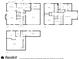 Three-story floor plan with main floor, upper level, and basement layouts at 1981 Sumter Ct, Lawrenceville, GA 30044