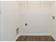 Spacious closet with wooden floors, wire shelving and outlets ready for customizations at 2735 Sudbury Trce, Norcross, GA 30071
