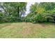 View of the backyard with lush green trees, bushes and grass area at 135 Pheasant Se Dr, Marietta, GA 30067