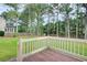 Beautiful backyard view from the wooden deck, surrounded by lush trees and a well-maintained lawn at 1870 Milfield Cir, Snellville, GA 30078