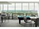 Bright game room features floor-to-ceiling windows with scenic views, pool table, and bar seating at 855 Peachtree Ne St # 2913, Atlanta, GA 30308