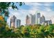 Stunning city skyline view with towering buildings and lush greenery in the foreground at 869 Briarcliff Ne Rd # B20, Atlanta, GA 30306