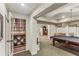 Spacious game room with wine cellar and pool table at 443 Langley Oaks Dr, Marietta, GA 30067