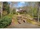 Spacious backyard featuring a charming home with a lovely yard perfect for outdoor gatherings and recreation at 10845 Shallowford Rd, Roswell, GA 30075