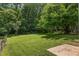 Expansive backyard with lush green grass, trees, and partial fencing at 2041 Trailwood Rd, Decatur, GA 30032