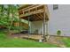 Backyard featuring a wooden deck, patio, and a lush lawn at 5519 Princeton Oaks Ln, Sugar Hill, GA 30518