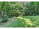 Expansive backyard offering ample green space and mature trees, ideal for outdoor activities at 10035 Anaheim Dr, Alpharetta, GA 30022