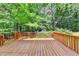 Large wooden deck providing great space for outdoor entertaining at 10035 Anaheim Dr, Alpharetta, GA 30022