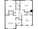 Second floor plan displaying bedroom layouts, bathrooms, closets, and hall space at 10035 Anaheim Dr, Alpharetta, GA 30022