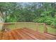 Wooden deck overlooking a lush green backyard surrounded by mature trees at 4060 Highway 81, Hampton, GA 30228